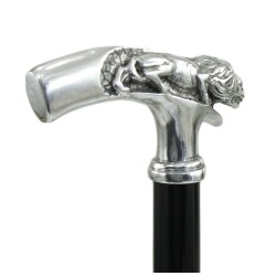 Leone walking stick - for elegant men and women - wood, metal - personalized - Cavagnini made in Italy