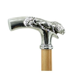 Gehstock Leone – für elegante Männer und Frauen – Holz, Metall – personalisiert – Cavagnini, hergestellt in Italien