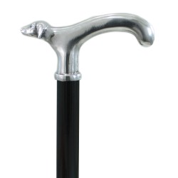 Cavagnini - Elegant elderly walking stick for men and women in wood and pewter