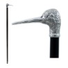 Cavagnini - Elegant elderly cane for men and women in wood and pewter - woodcock bird