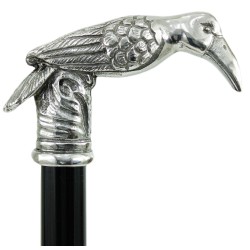 Walking Stick Elderly Elegant for Men Women Personalized, Exotic Crow Stick Made in Italy Cavagnini